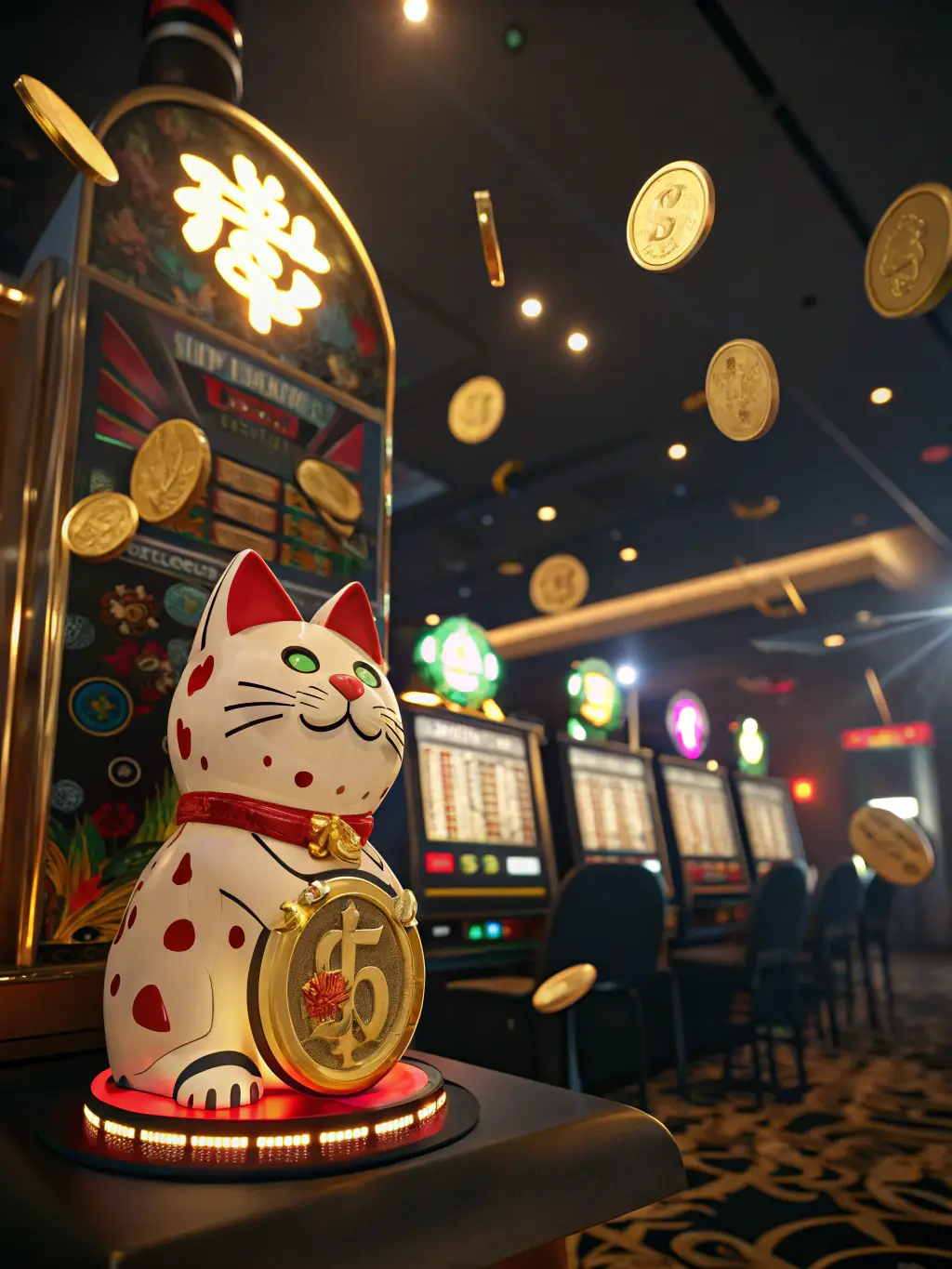 A captivating image of the 'Lucky Neko' PG slot game, showcasing the lucky cat symbol and its potential for triggering bonus features.